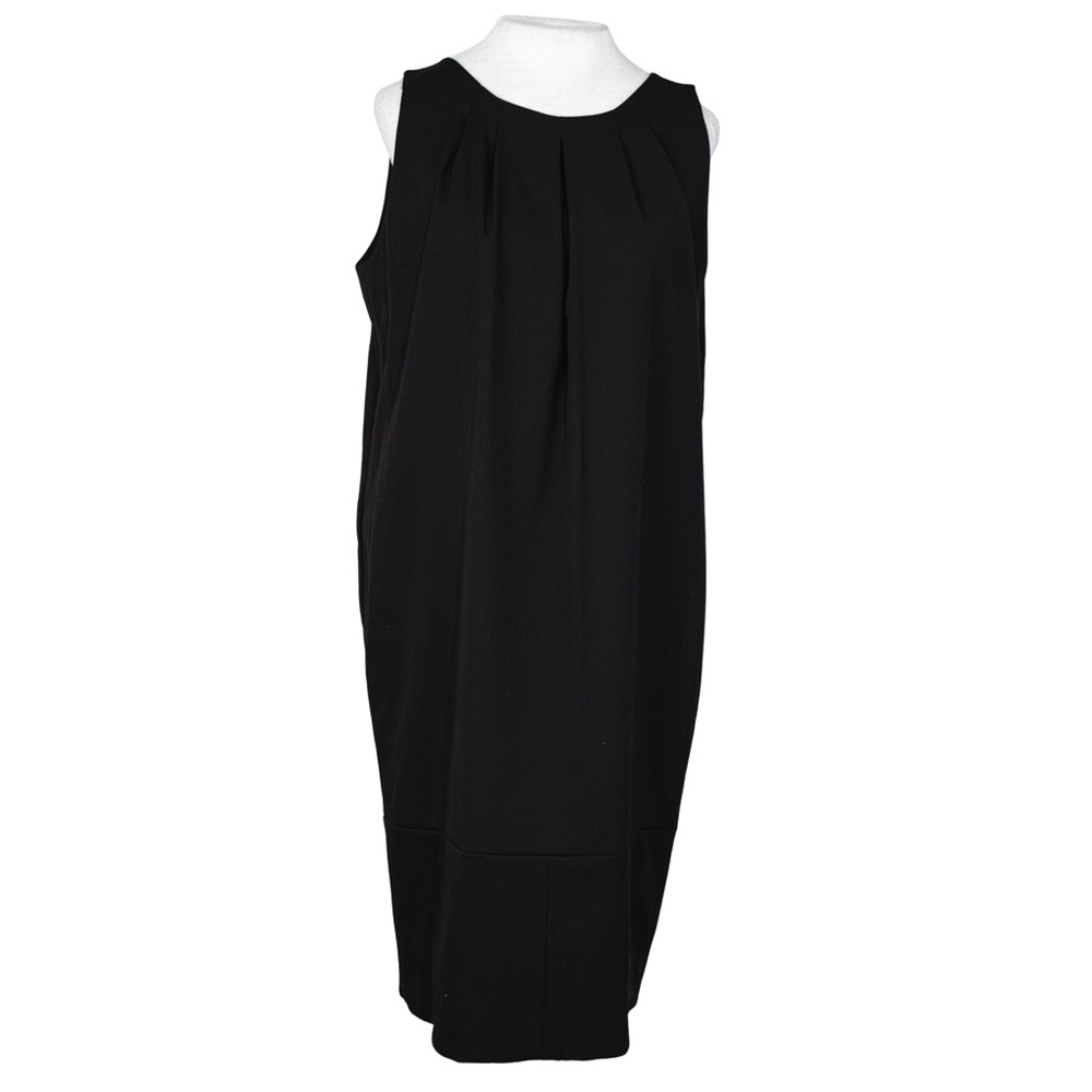 Agnona Vintage Wool Sleeveless Cocoon Midi Style Dress in Black Size 46 - Picture 3 of 8